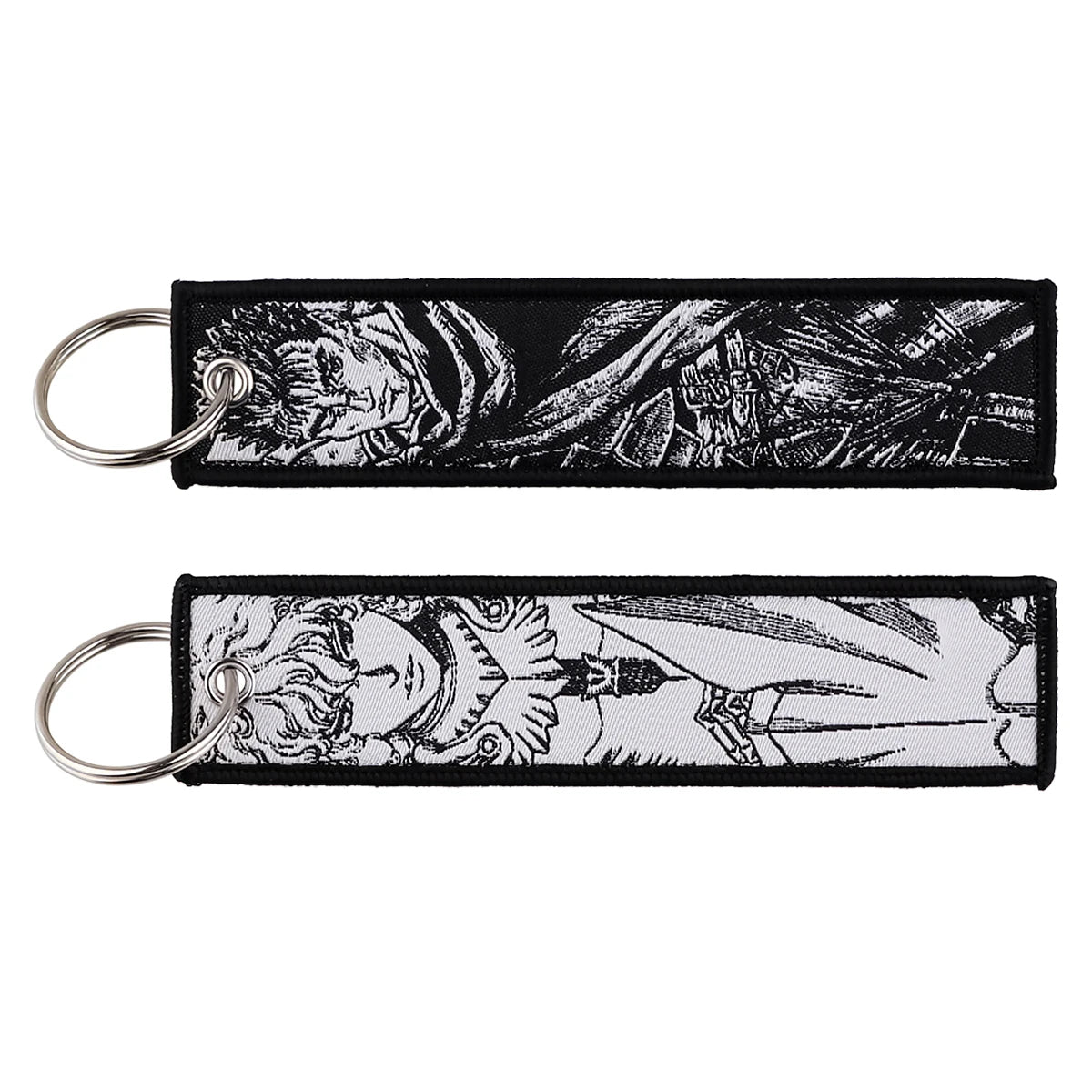 Japanese Anime Cool Embroidery Key Fobs Key Tag Motorcycles Cars Backpack Chaveiro Keychain for Friends Fashion Key Ring Gifts